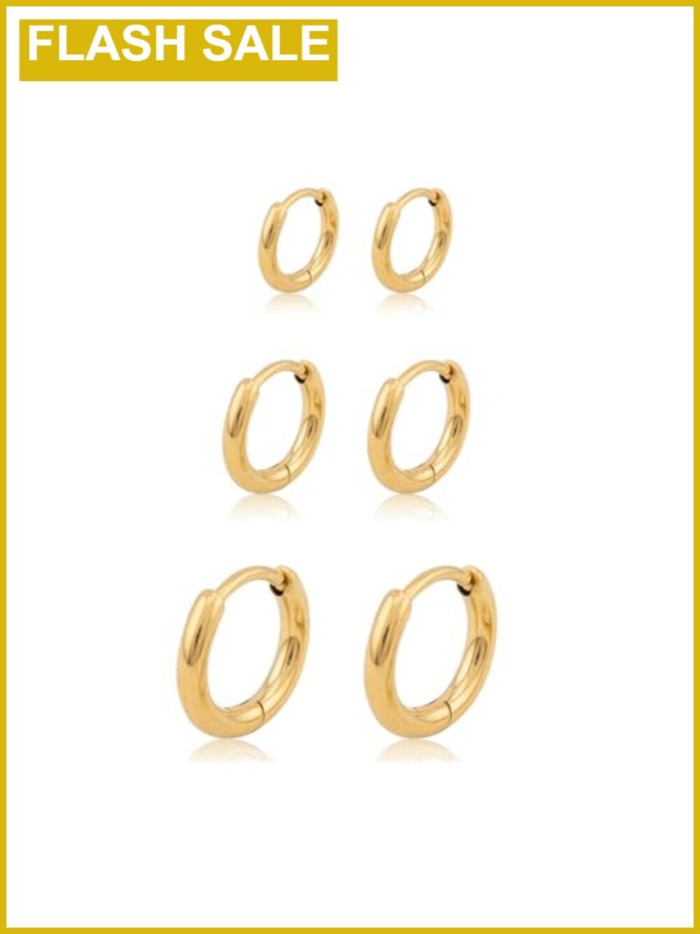 14K Gold Filled Small Hoop Earrings Set of 3 Hypoallergenic Cartilage Earrings